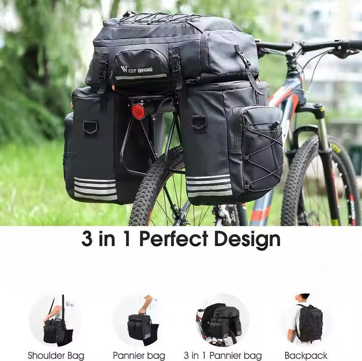 WEST BIKING 48L Luggage Pannier Bag