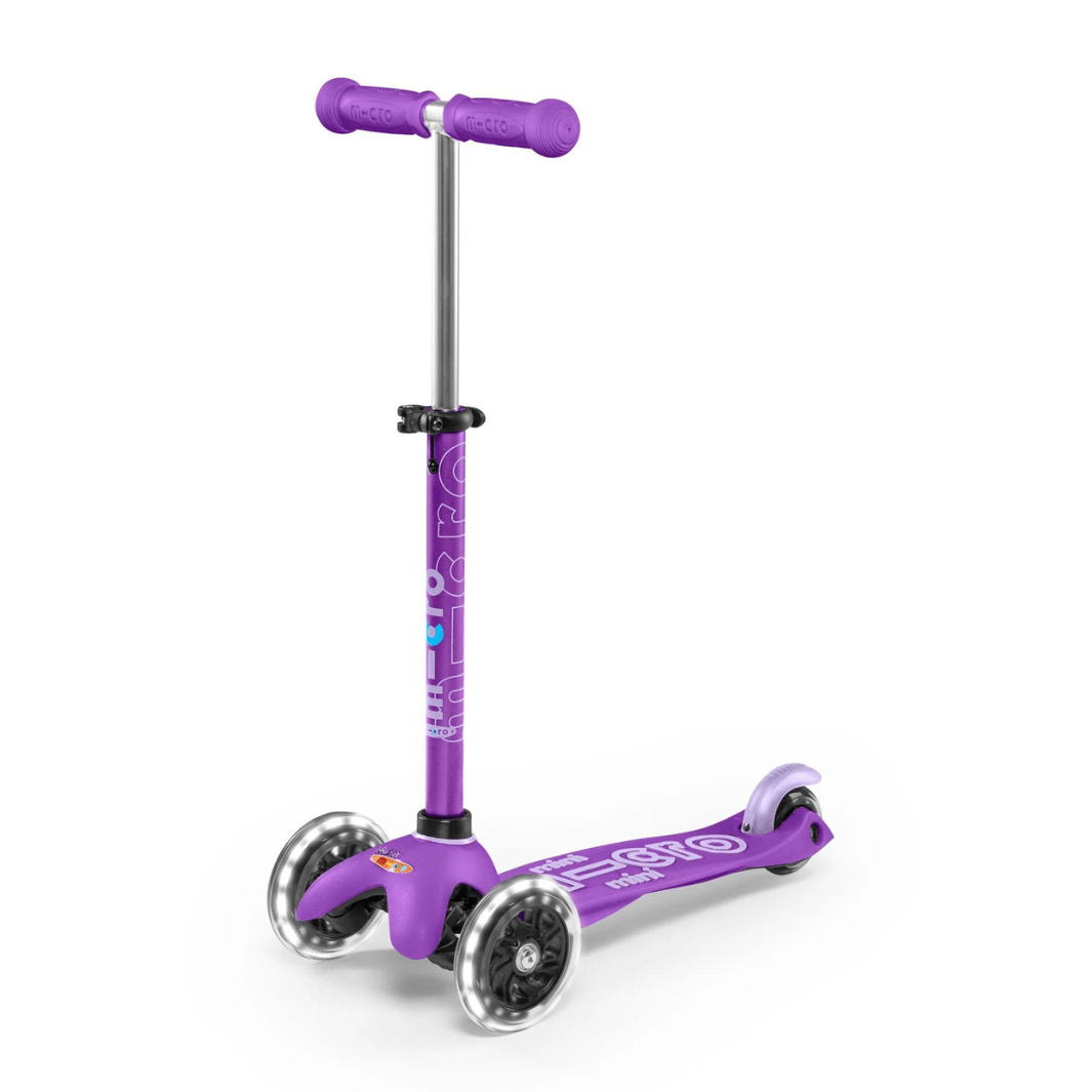 Micro Kick Scooter Purple Mini Micro Deluxe LED 3 Wheel Scooter