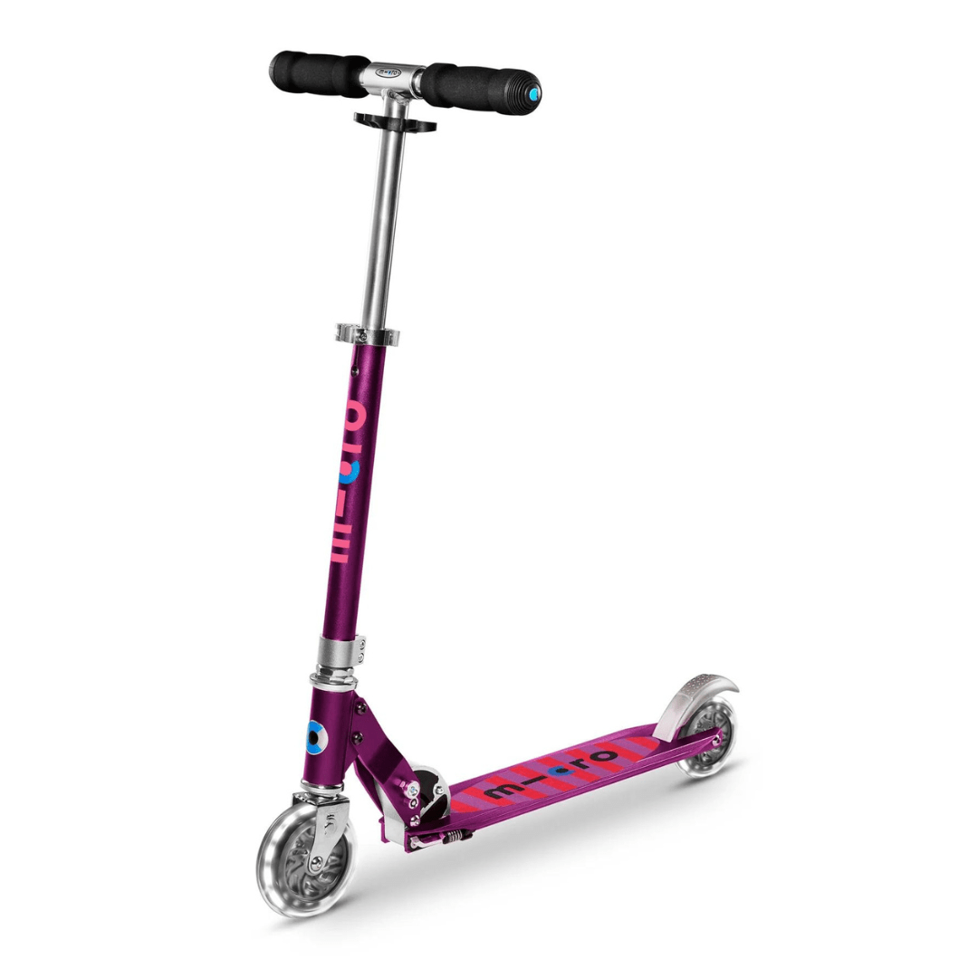 Micro Kick Scooter purple stripe Micro Sprite LED