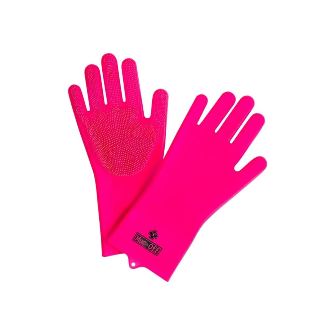 Muc-Off Bicycle accessories S Muc-Off Deep Scrubber Gloves Pink